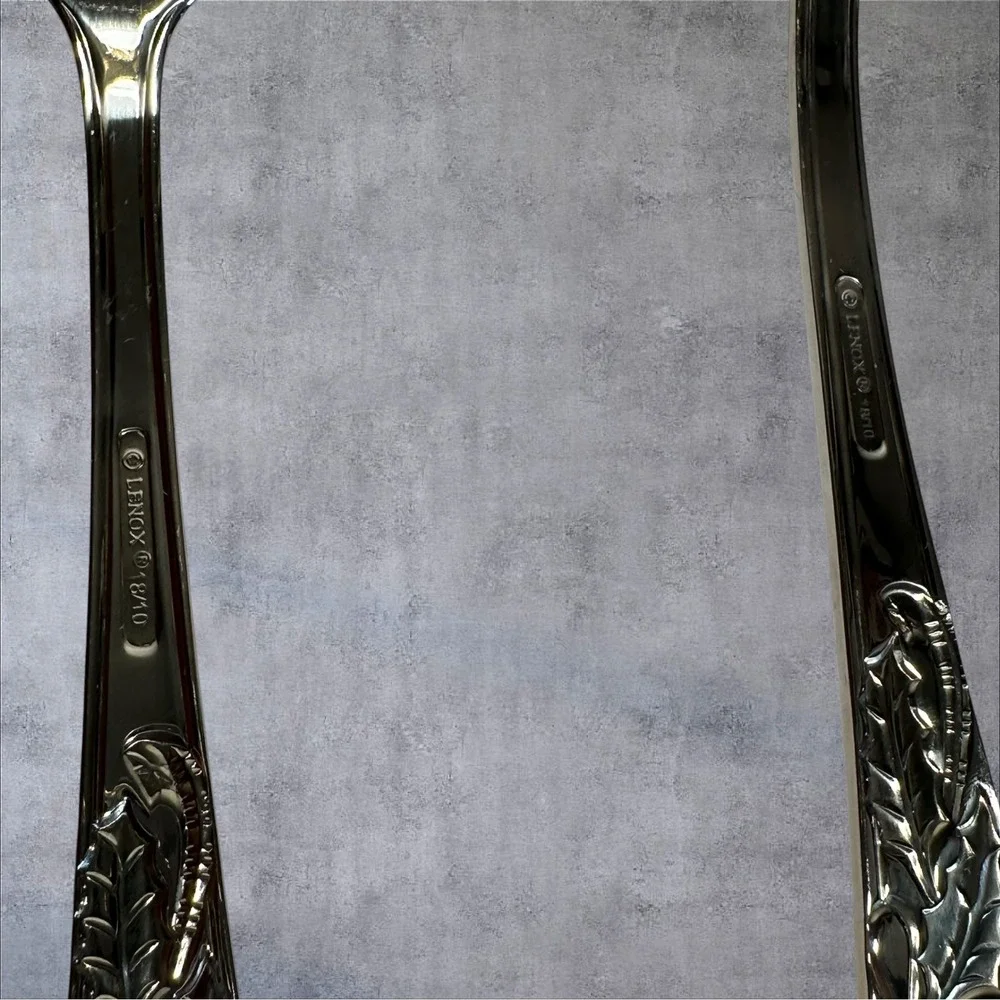 Lenox Serving Set 6pc Silver 18/10 Stainless Steel 'For The Holidays' Ribbon